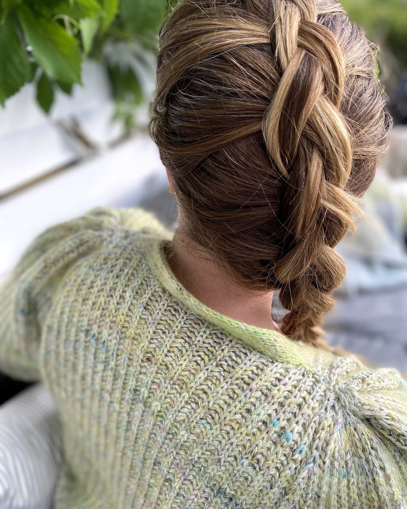 Light green Summer Bliss cardigan from the back